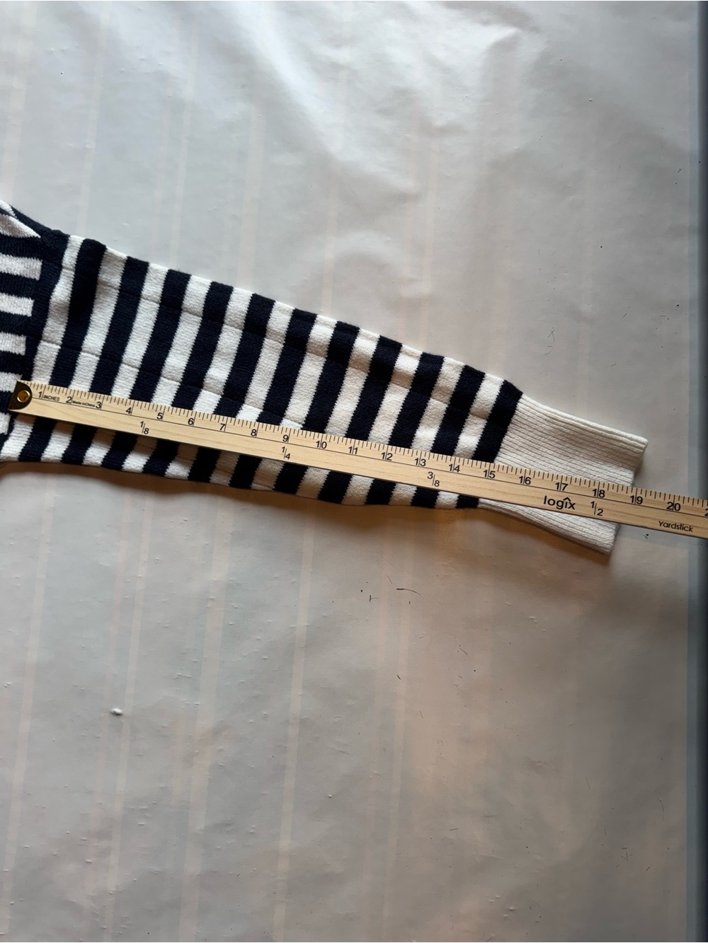 LOFT Black and White Striped Turtleneck Sweater image 9